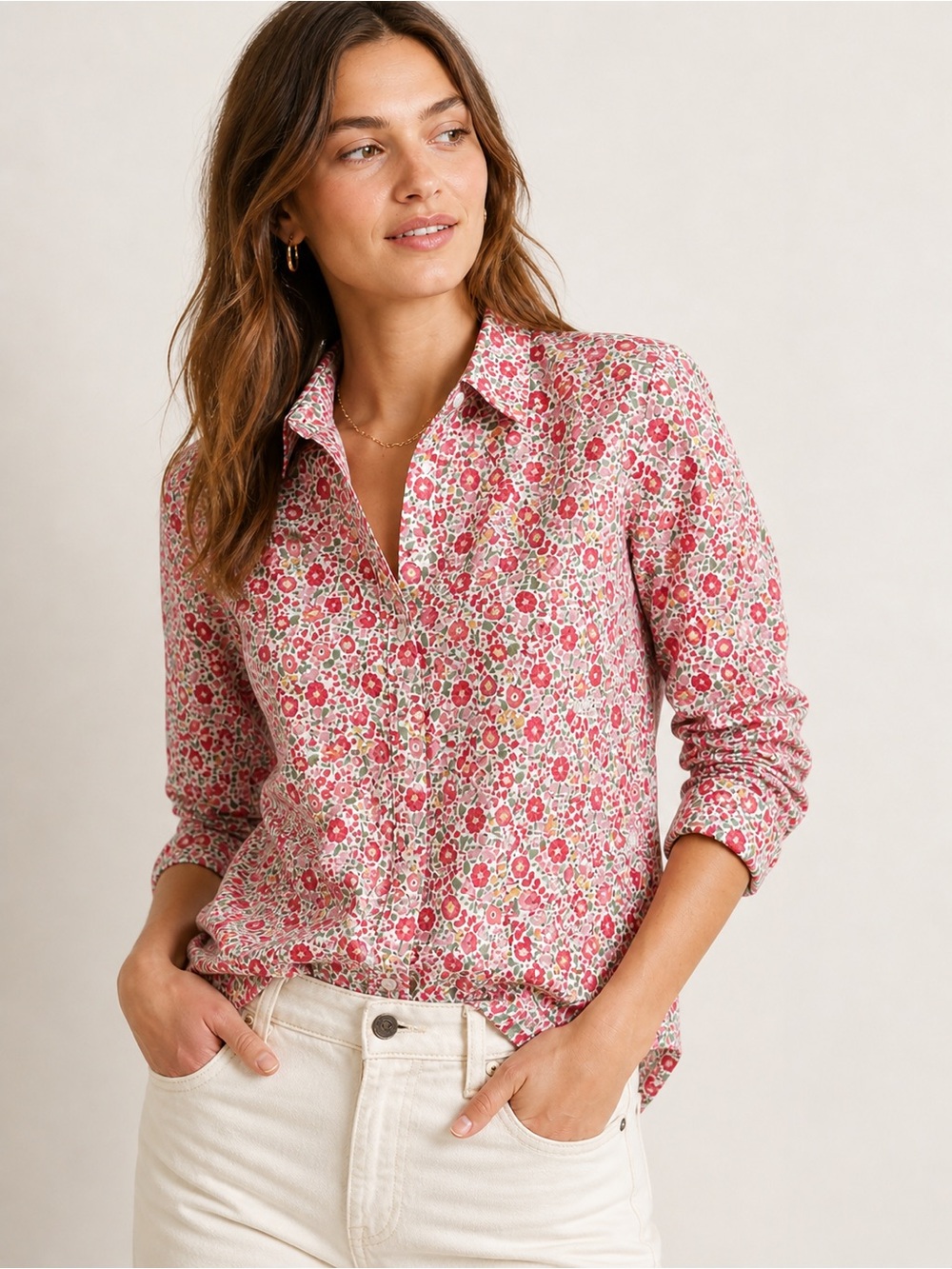 J.Crew Liberty Print Floral Shirt NWT Slim Fit Size 2